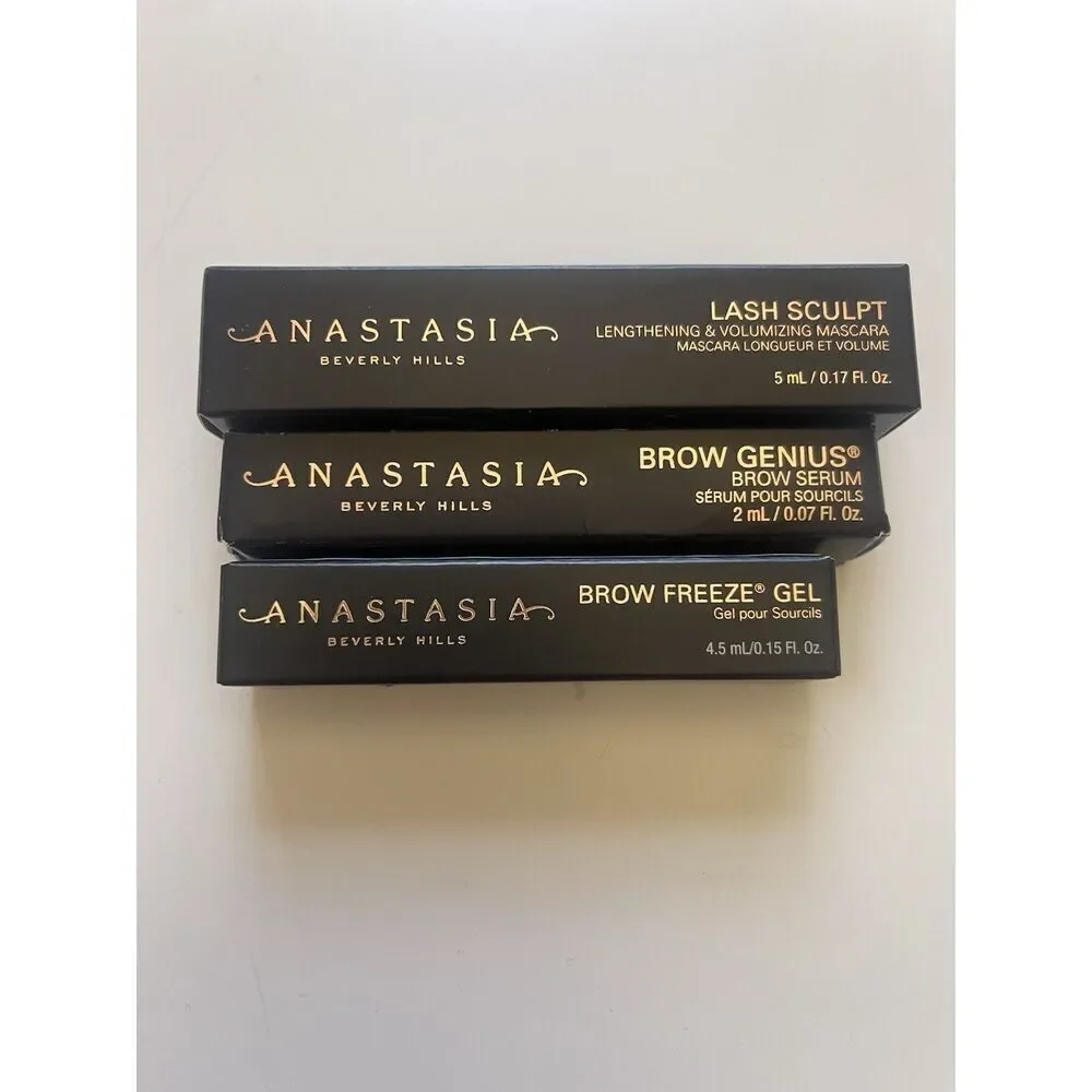 NIB Anastasia Beverly Hills Brow Freeze Gel Brow Genius Lash Sculpt Set Sealed